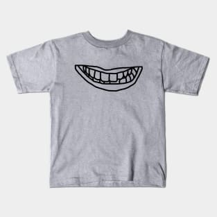 Minimal Lips Black Line Kids T-Shirt